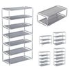 3/4/5/6/7 Tier Metal Shoe Rack Organizer Shelf Stand Wall Bench Closet Storage