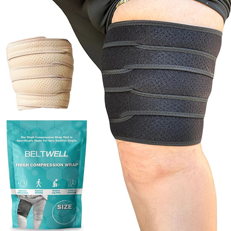 Beltwell®️ Thigh Wrap for Swollen Legs, Lymphedema, Varicose Veins ...