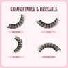 Glowingwin Cat Eyelashes Volume 3D Hybrid Natural Look Fake Russian Strip Lashes 10 Pairs Dramatic Fluffy Handmade Reusable D Curl False Eyelashes
