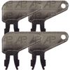 4x Ignition Switch Key Replacement for Cat Caterpillar Equipment Battery Disconnect Plant