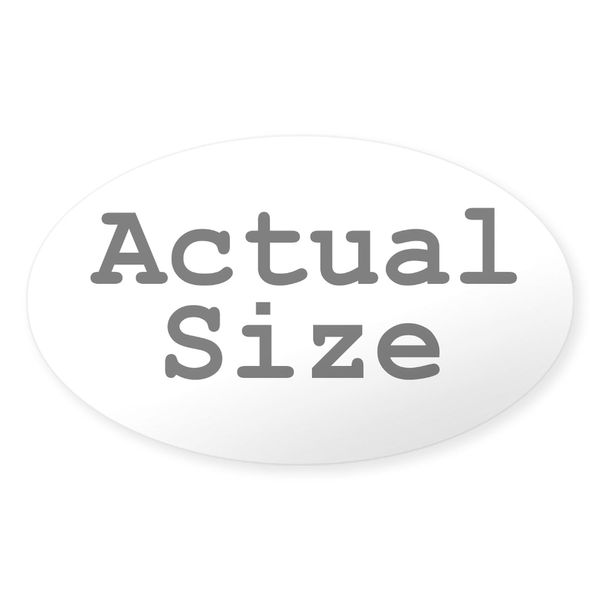 CafePress Actual Size Oval Car Bumper Sticker