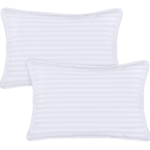 Utopia Bedding Toddler Pillow (White, 2 Pack), 13x18 Pillows for Sleeping, Soft and Breathable Cotton Blend Shell, Polyester Filling, Small Kids Pillow Perfect for Toddler Bed and Travel