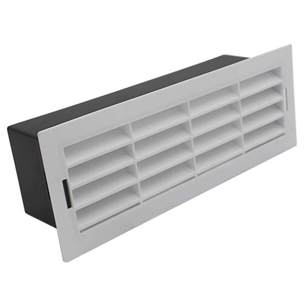 Kair 204mm x 60mm Airbrick with Surround - White