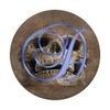 D Blue Skull Skeleton Dead Horror Initial Monogram Letter PopSockets Swappable PopGrip