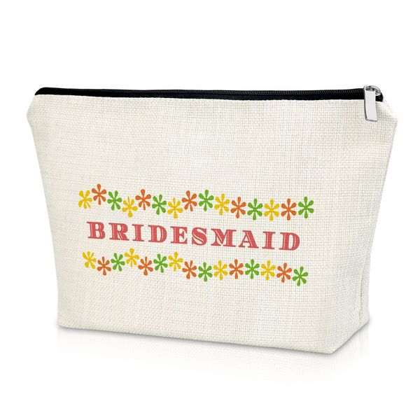 Bridesmaid Proposal Gifts Cosmetic Makeup Bags Bridesmaid Gifts Bachelorette Party Makeup Bag Bridal Party Gifts for Bridesmaids Bride Tribe Bachelorette Party Gift Cosmetic Bag Cosmetic Travel Pouch