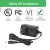 Security-01 AC to DC 12V 2A Power Supply Adapter,Compatible with Security Camera/DVR/NVR/Led Strip Lights,UL Listed