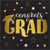 Creative Converting Grad Adventure Napkins, 6.5", Multi-color