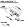 Probrico 10 Pack Single Hole 2" T Bar Kitchen Cabinet Door Handles Drawer Pulls