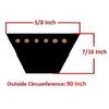 V Belt for B87 or 5L900 ( Outer Length 90" x Width 5/8" ) V-Belt