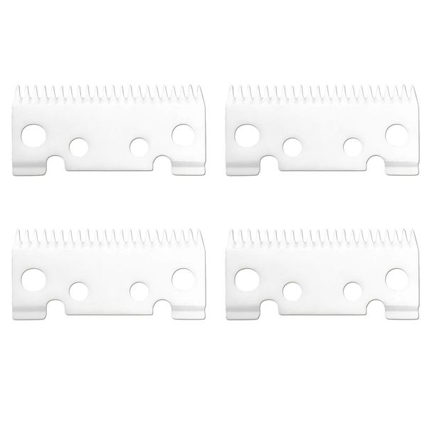 AIRERA Professional Replacement Ceramic Moving Blades Fit for Andis Master, Ceramic Moving Cutter Blades Compatible with Andis Master Li Cordless/Fade Master Hair Trimmer Models(White, 4 Pieces)