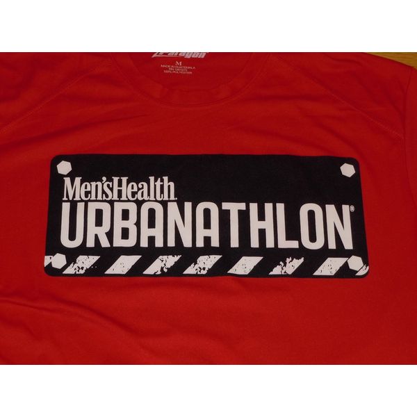 MENS HEALTH URBANATHLON NEW YORK CITY NYC PERFORMANCE SHIRT MENS MEDIUM M RED