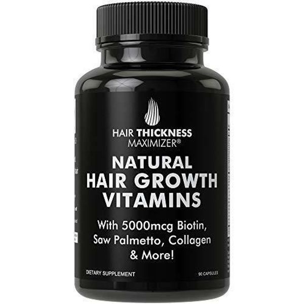 Natural Hair Growth Vitamins by Hair Thickness Maximizer - Hair Regrowth Vitamin