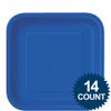 Solid Royal Blue Square Paper Dinner Plates (22cm) 14 Count - Elegant, Disposable, Perfect for Parties & Events