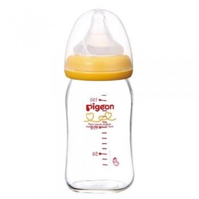 WIDE-NECK NURSING GLASS BOTTLE 160ML (YELLOW)
