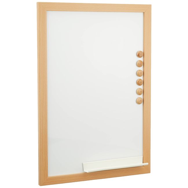 Nakabayashi WBM-N4732 Wood Whiteboard NEW Plain 18.5 x 12.6 inches (470 x 320 mm)