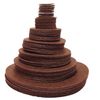 Playfully Ever After Brown Stiff Felt Circle (3/4 to 4 inch Mixed Size Pack - 54pc)