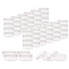 ZEJIA 10 Gram Sample Containers, 100 Count Cosmetic Containers with Lids, Refillable Empty Sample Jars, Small Plastic Containers with Lids (Clear)