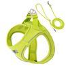 Small Combination Dog Harness and Leash, Beige, Adjustable (Lemon Yellow, XXS)