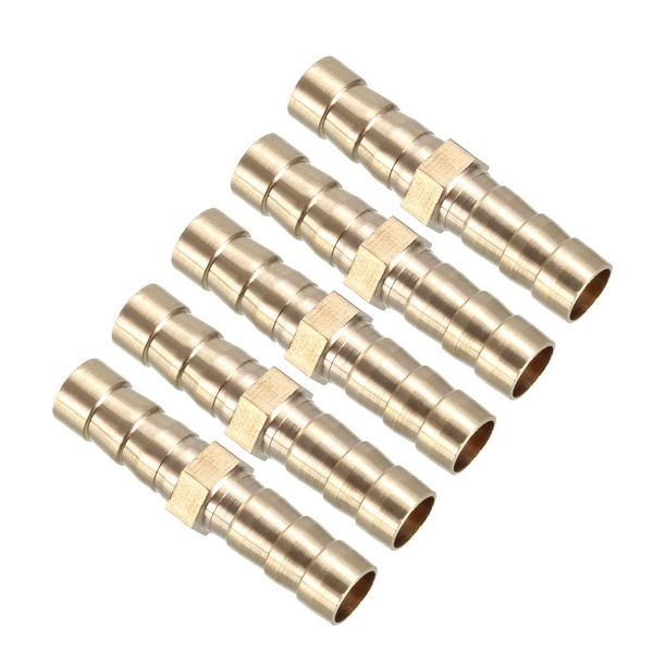 uxcell 8mm Brass Barb Hose Fitting Straight Connector Coupler 5pcs