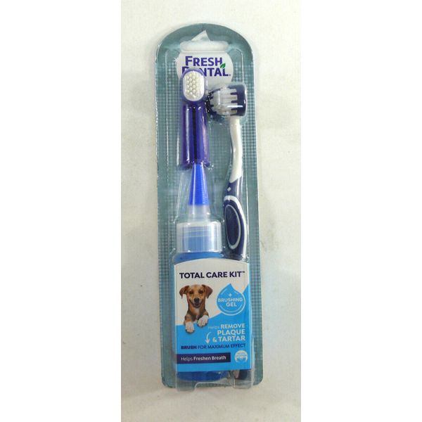 New Fresh Dental Kit Tooth Brush + finger brush & gel Dogs Free Shipping USA