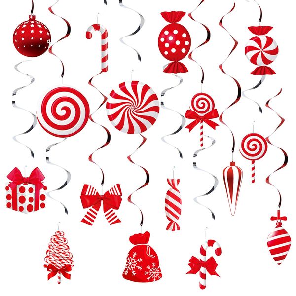 30PCS Christmas Hanging Decorations for Indoor Xmas Tree & Party - Candy Ceiling Decor