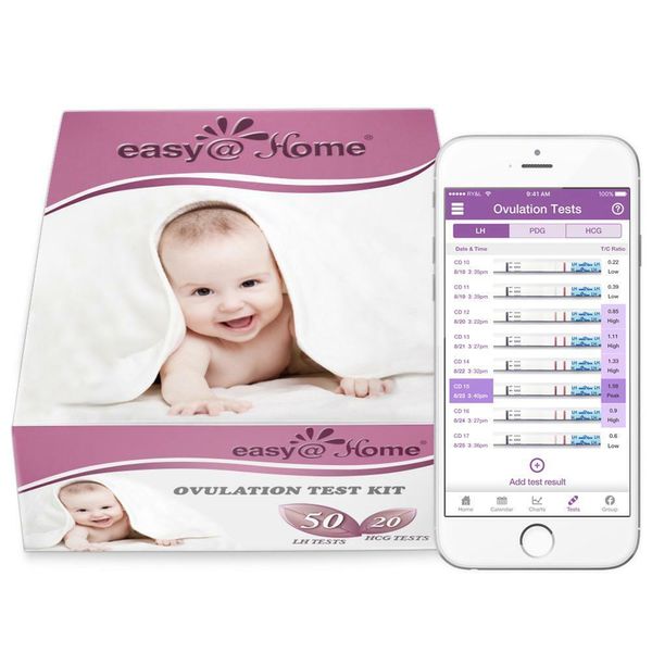 Easy@Home 50 Ovulation Test Strips and 20 Pregnancy Test Strips (50 LH + 20 HCG)