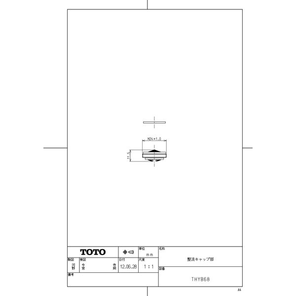 TOTO THYB68 Rectifier Cap (M24 x 1.0)