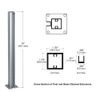 CRL D990A18E Satin Anodized 18" End Design Series Partition Post