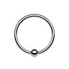 PiercedOff Titanium 0.8mm Fixed 2mm Ball Bendable Cut Ring - Ring Size 8mm