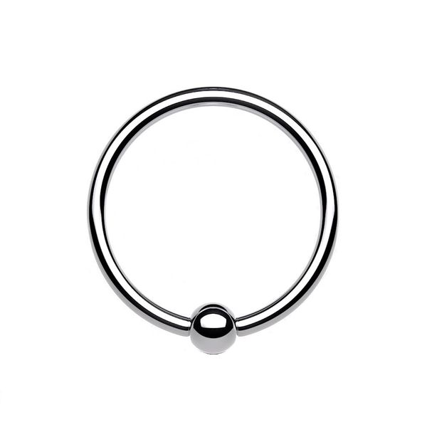 PiercedOff Titanium 0.8mm Fixed 2mm Ball Bendable Cut Ring - Ring Size 8mm
