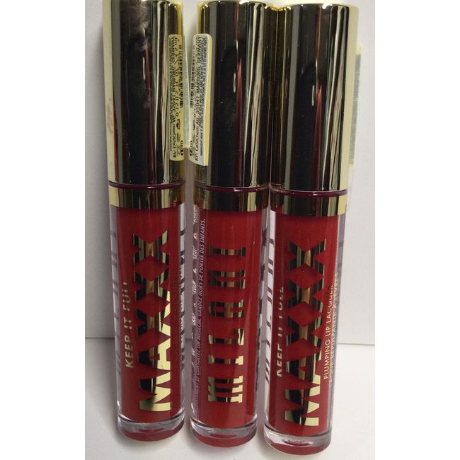 *Lot Of 3* Milani “Keep It Full Maxxx” (180 Left On Red) Plumping Lip Lacquer