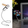 Cuifati USB Programmable Mini LED Fan with Flexible Gooseneck, Programmable RGB LED Display, Memory Function for PC, Notebook, Laptop