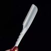 Deepa Folding Leather Razor, Barber Western Razor, Silver x Brown