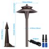 6 Pack 5CCT LED Landscape Pathway Lights, Double Layer, Oil Rubbed Bronze