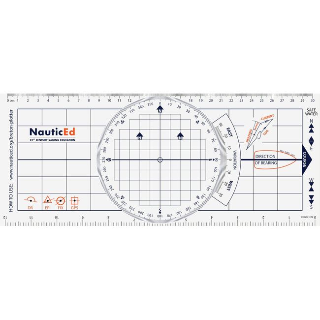 NauticEd Breton Plotter Protractor