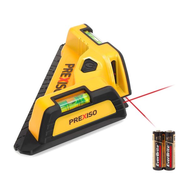 PREXISO Laser Level Floor Tiling, 10M(30FT) Level and Square Lasers, Angle Lasers with Spirit Levels, Battery Included