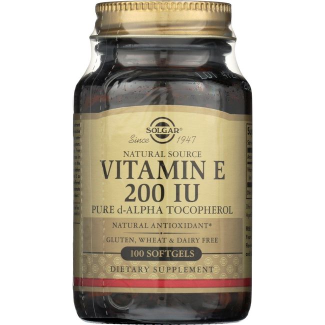 Solgar Vitamin E 200 IU 100 Alpha Softgels