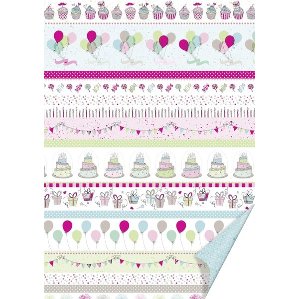 HEYDA Bastelkarton "Party" - Linien pastell