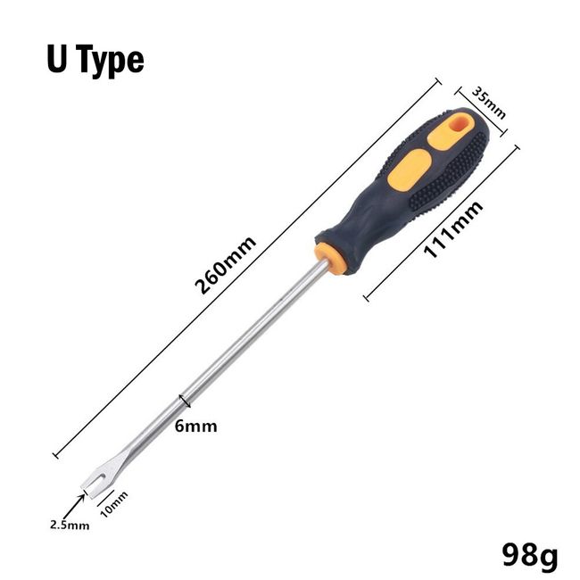 1 Pc U V Type Screwdriver Nail Puller Nail Driver Pry Tool Nail Remover 260mm For Home Repair Tools Workshop Hand Manual Tools