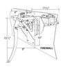 Universal brake pedal firewall mount