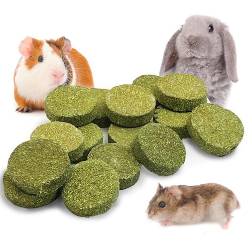 Hamiledyi 15 PCS Rabbit Chew Toys for Teeth, Timothy Hay Treats Rabbit Toys Small Animal Molar Toys Timothy Grass Chew Toys for Bunnies Guinea Pigs Hamsters, and Chinchillas Bunny Teeth Care