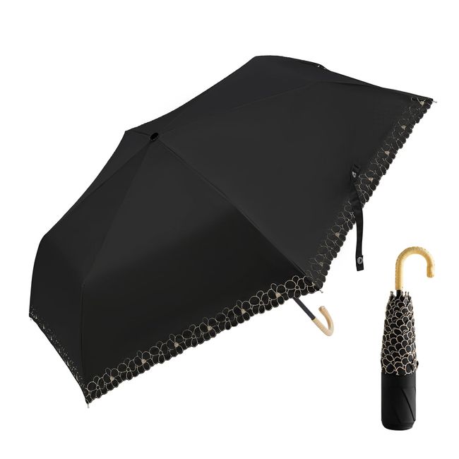 BISON DENIM Parasol Folding Umbrella, Women's, Ultra Lightweight, Compact, UV Protection, UPF 50+ or above, 100 Light Blocking, Heat Blocking, Sunscreen Protection, UV Protection, For Sunny or Rainy