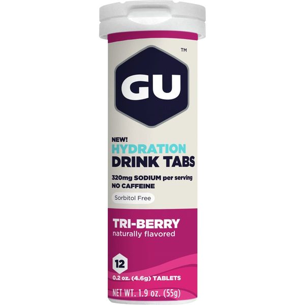 GU Hydration Drink Tabs - 8 Tube Pack Tri-Berry, 8tubes/Box