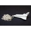Miniblings Spaceship Chain Necklace 80cm Rocket Shuttle Space Aircraft White
