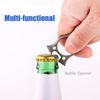 Hamans Titanium EDC Multi Tool with Wrench Bottle Opener Pry Bar Function Mini Portable Key Chain (Gray)