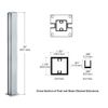 CRL D990A18C Satin Anodized 18" Center Design Series Partition Post