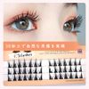 Individual Cluster Type Natural False Eyelashes 12mm D Curl Partial Eyelashes Dense Extension Souten Long Point Fit