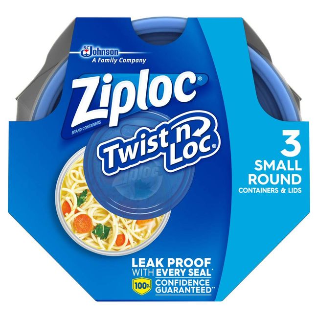 Ziploc Color Edition Twist N Loc Containers & Lids, Round, Small, Food  Storage Containers