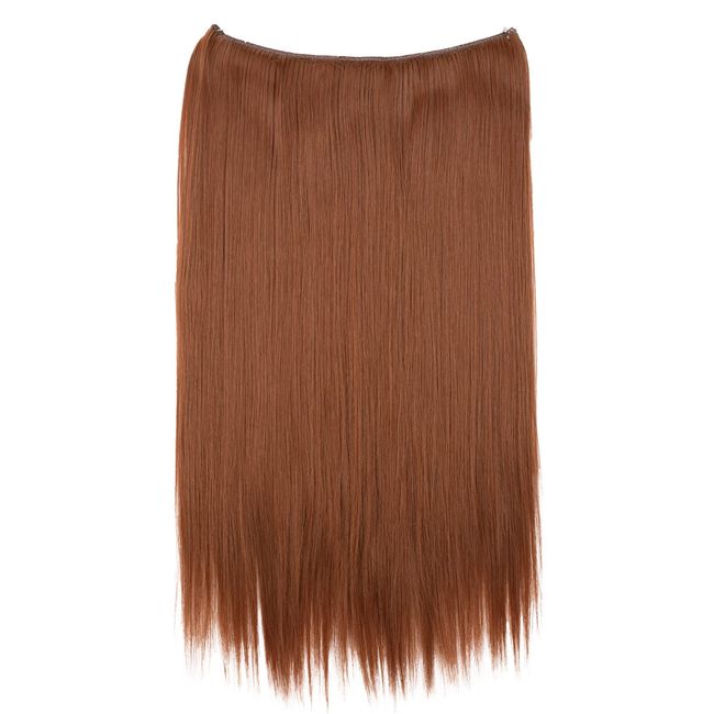 CAISHA by PRETTYSHOP 50cm 1 Tresse Extension mit Gummiband Extensions Haarverlängerung Haarteil Glatt Kupferbraun E115