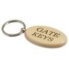 County Engraving Oval Gate Keys Wooden Keyring Key Ring